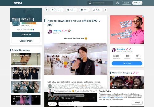 
                            6. How to download and use official EXO-L app | EXO (엑소) Amino