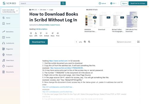 
                            2. How to Download Books in Scribd Without Log In