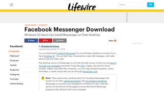 
                            8. How to Download Facebook Messenger for Windows - Lifewire