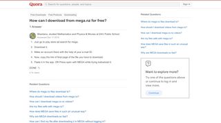 
                            2. How to download from mega.nz for free - Quora