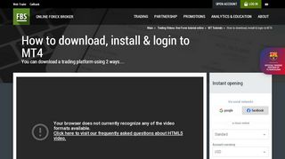 
                            3. How to download, install & login to MT4? - FBS