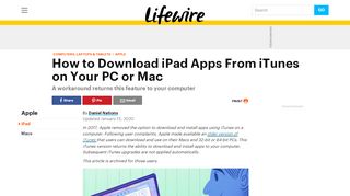 
                            12. How to Download iPad Apps From iTunes on Your PC or Mac - Lifewire