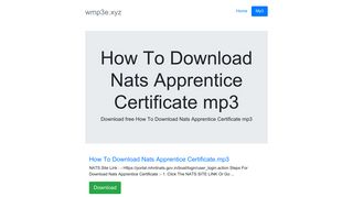 
                            5. How To Download Nats Apprentice Certificate Free MP3 Download