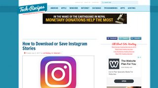 
                            11. How to Download or Save Instagram Stories - Tech-Recipes