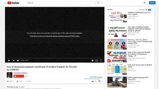 
                            5. How to download sadarem certificate of Andhra Pradesh IN ... - YouTube