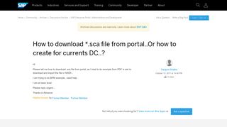 
                            12. How to download *.sca file from portal..Or how to create for ...
