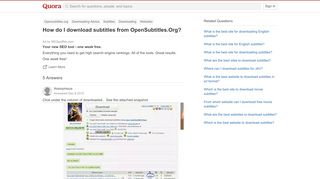 
                            7. How to download subtitles from OpenSubtitles.Org - Quora