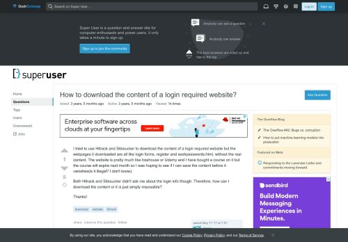 
                            1. How to download the content of a login required website? - Super User