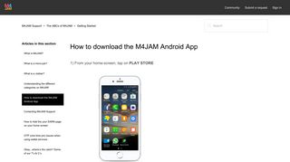 
                            5. How to download the M4JAM Android App – M4JAM Support