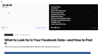 
                            11. How to Download Your Facebook Data and What to Look for in It - Wired