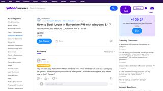 
                            10. How to Dual Login in Ranonline PH with windows 8.1? | Yahoo Answers