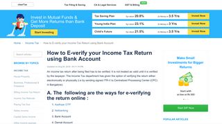 
                            7. How to E-verify your Income Tax Return using Bank Account - ClearTax