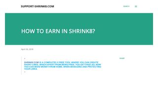 
                            6. HOW TO EARN IN SHRINK8? - Support-Shrink8.com