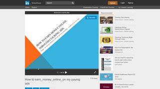 
                            10. How to earn_money_online_on my paying ads - SlideShare