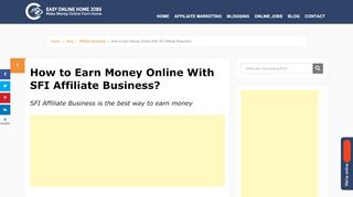 
                            11. How to Earn Money Online With SFI Affiliate Business?