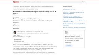 
                            7. How to earn money using Champcash app and is it safe - Quora