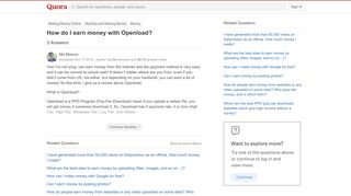 
                            7. How to earn money with Openload - Quora