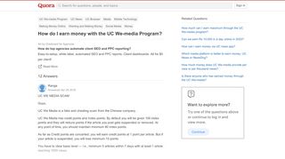 
                            4. How to earn money with the UC We-media Program - Quora