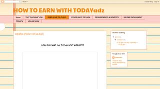 
                            11. HOW TO EARN WITH TODAYadz: DEMO (PAID TO CLICK)