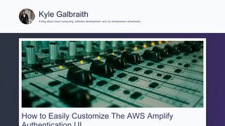
                            6. How to Easily Customize The AWS Amplify Authentication UI - Kyle ...