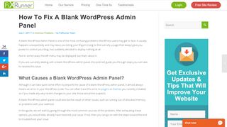 
                            12. How To Easily Fix A Blank WordPress Admin Panel - Fixrunner