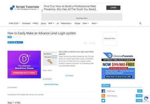 
                            8. How to Easily Make an Advance Level Login system - Script Tutorials