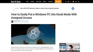 
                            5. How to Easily Put a Windows PC into Kiosk Mode With Assigned Access