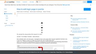 
                            6. How to edit login page in joomla - Stack Overflow