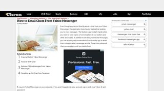 
                            9. How to Email Chats From Yahoo Messenger | Chron.com