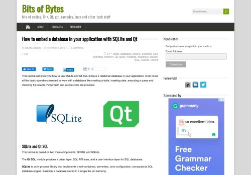 
                            6. How to embed a database in your application with SQLite and Qt