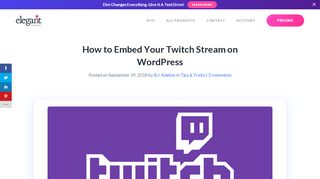 
                            12. How to Embed Your Twitch Stream on WordPress | Elegant Themes ...