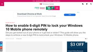 
                            8. How to enable 6-digit PIN to lock your Windows 10 Mobile phone ...