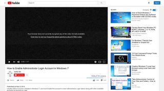 
                            2. How to Enable Administrator Login Account in Windows 7 - YouTube