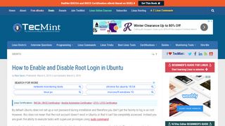 
                            12. How to Enable and Disable Root Login in Ubuntu - Tecmint