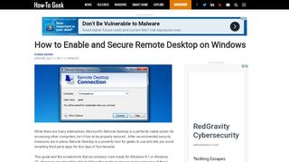 
                            7. How to Enable and Secure Remote Desktop on Windows