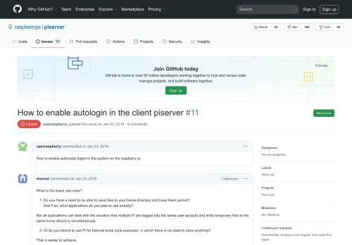 
                            9. How to enable autologin in the client piserver · Issue #11 · raspberrypi ...