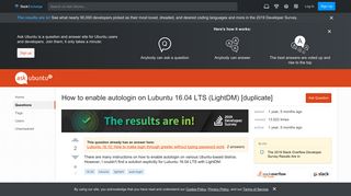 
                            1. How to enable autologin on Lubuntu 16.04 LTS (LightDM) - Ask Ubuntu