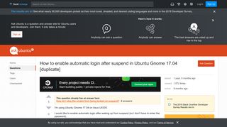 
                            1. How to enable automatic login after suspend in Ubuntu Gnome 17.04 ...