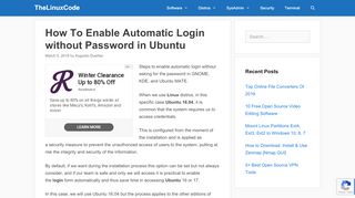 
                            12. How To Enable Automatic Login without Password in Ubuntu ...