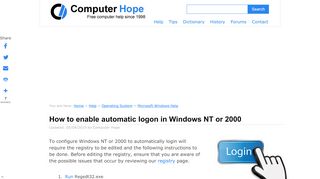 
                            1. How to enable automatic logon in Windows NT / 2000