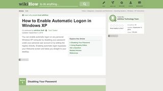 
                            8. How to Enable Automatic Logon in Windows XP (with Pictures)