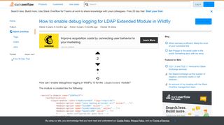 
                            8. How to enable debug logging for LDAP Extended Module in Wildfly ...