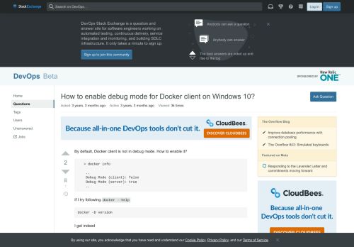 
                            5. How to enable debug mode for Docker client on Windows 10? - DevOps ...