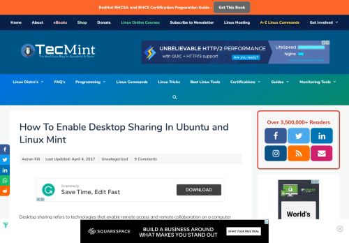 
                            5. How To Enable Desktop Sharing In Ubuntu and Linux Mint - Tecmint