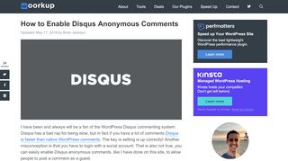 
                            4. How to Enable Disqus Anonymous Comments - woorkup