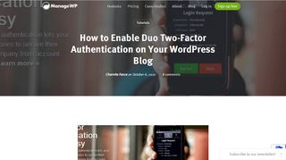 
                            9. How to Enable Duo Two-Factor Authentication on Your WordPress Blog