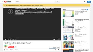 
                            2. How to Enable Global Login in Appy Pie app? - YouTube