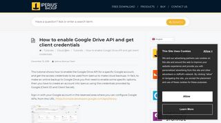 
                            9. How to enable Google Drive API and get client credentials - Iperius
