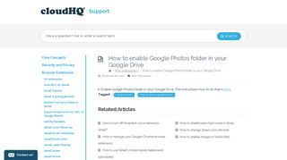 
                            12. How to enable Google Photos folder in your Google Drive – cloudHQ ...