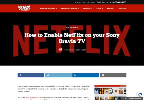 
                            8. How to Enable NetFlix on your Sony Bravia TV - Nerds On Site